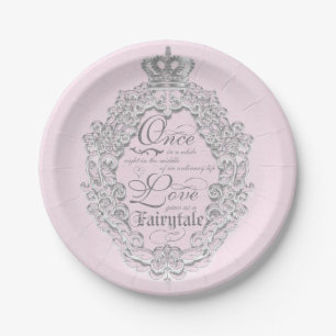 En Carton Assiettes Couronne de Princesse de Mariage Rétro d
