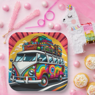 En Carton Assiettes de camping colorées !