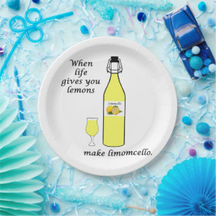 En Carton Assiettes de diner de citrons à Limoncello
