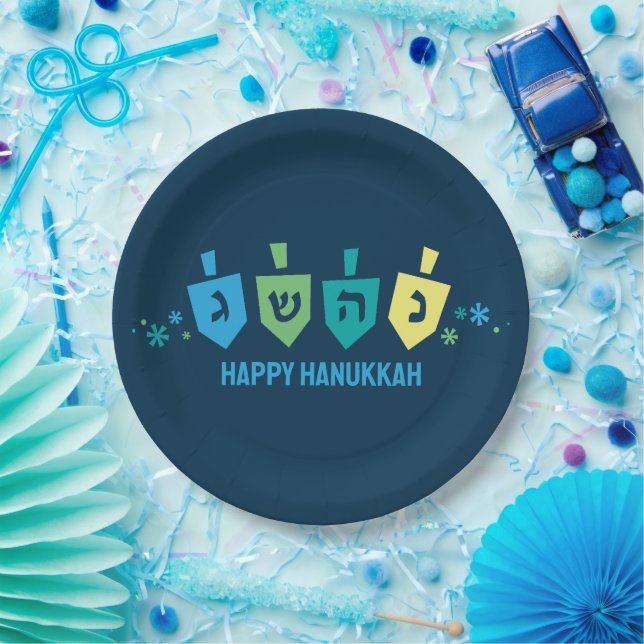 En Carton Assiettes de fête de dreidel de Hanoukka (Fête)