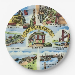 En Carton Assiettes de fête des monuments de San Francisco