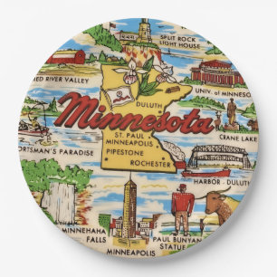 En Carton Assiettes de fête des monuments du Minnesota