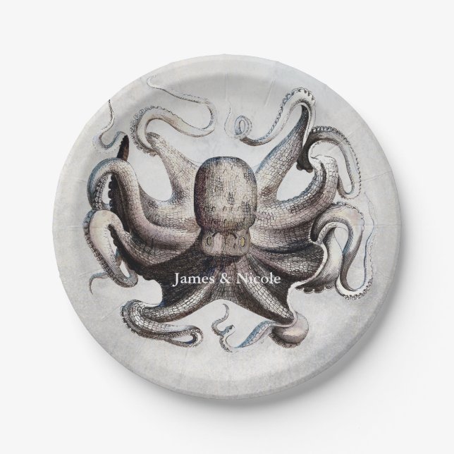 En Carton Assiettes de fête personnalisées élégantes de plag (Devant)