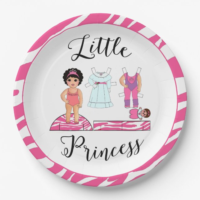 En Carton Assiettes de fête "Petite Princesse" (Devant)