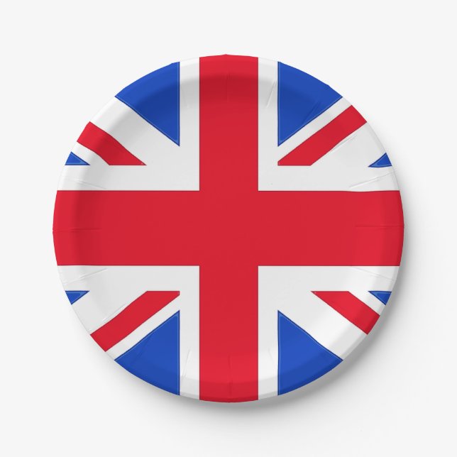 En Carton Assiettes de fête Union Jack (Devant)