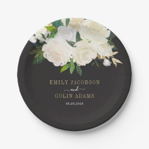 En Carton Assiettes de mariage ou de baby shower Pure Love