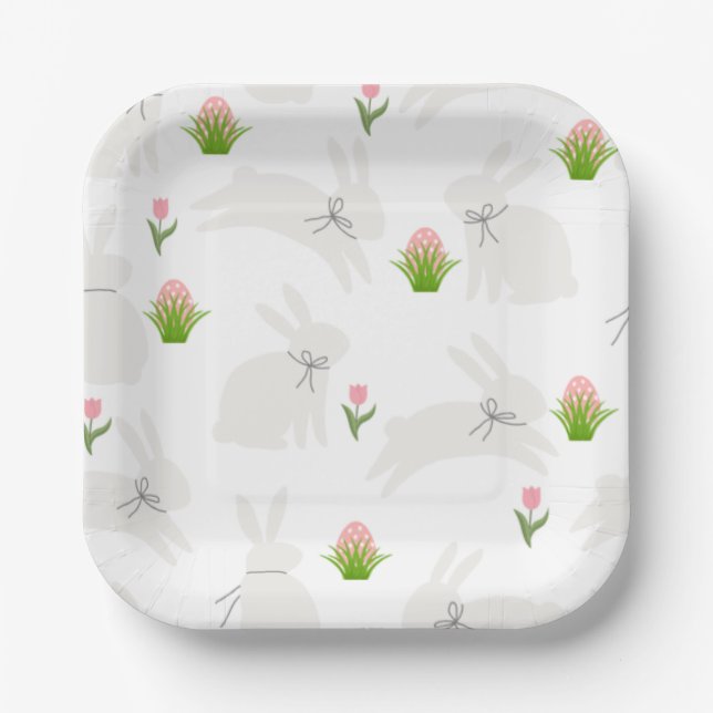 En Carton Assiettes de Pâques minimalistes   (Recto)