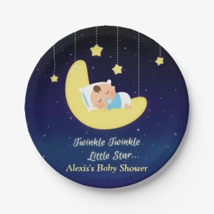 En Carton Assiettes Fête Bébé Petite Étoile Scintillante Ble