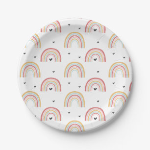 En Carton Assiettes pour fête d'anniversaire Arc-en-ciel et 