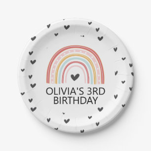 En Carton Assiettes pour fête d'anniversaire Arc-en-ciel et 