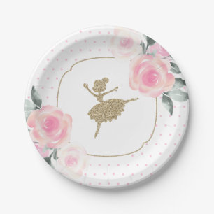 En Carton Assiettes pour fête d'anniversaire de ballerine fl