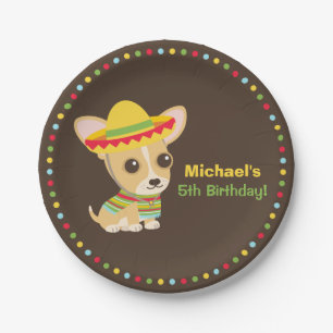 En Carton Assiettes pour fête d'anniversaire de thème Chihua