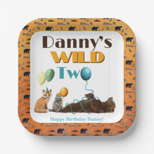 En Carton Assiettes pour la deuxième fête d'anniversaire de 