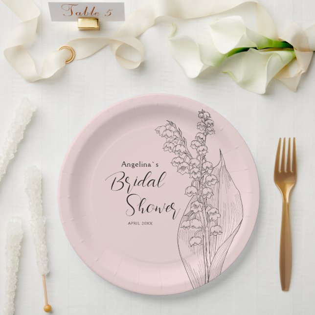 En Carton Assiettes pour une douche de mariée. (Mariage)
