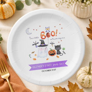 En Carton Assiettes Premier Boo-Day pour le 1er Anniversaire