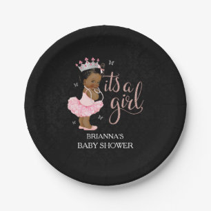 En Carton Ethnique C'est une fille Princesse assiettes de Ba