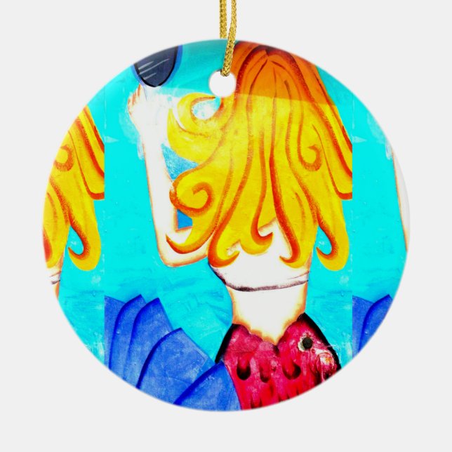 En Céramique 2 ornement de sirène (Devant)