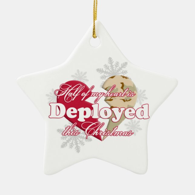 En Céramique A déployé cet ornement d'étoile de Noël (Devant)