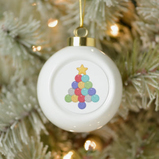 En Céramique Arbre de Noël Boule de Laine Amateur de Tricot Cro