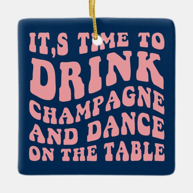 En Céramique Arbre de Noël rétro Ornement de biscuit (Devant)