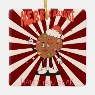 En Céramique Arbre de Noël rétro Ornement de biscuit