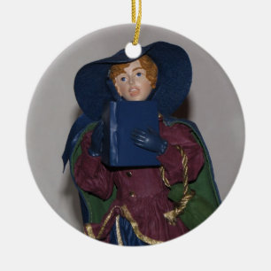 En Céramique Beau Ornement de vacances Caroler