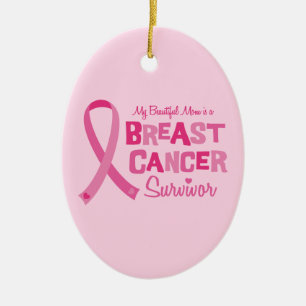 En Céramique Bel ornement de survivant de cancer du sein de