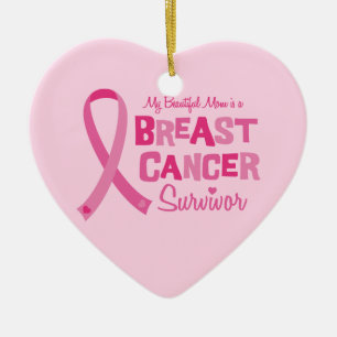 En Céramique Bel ornement de survivant de cancer du sein de