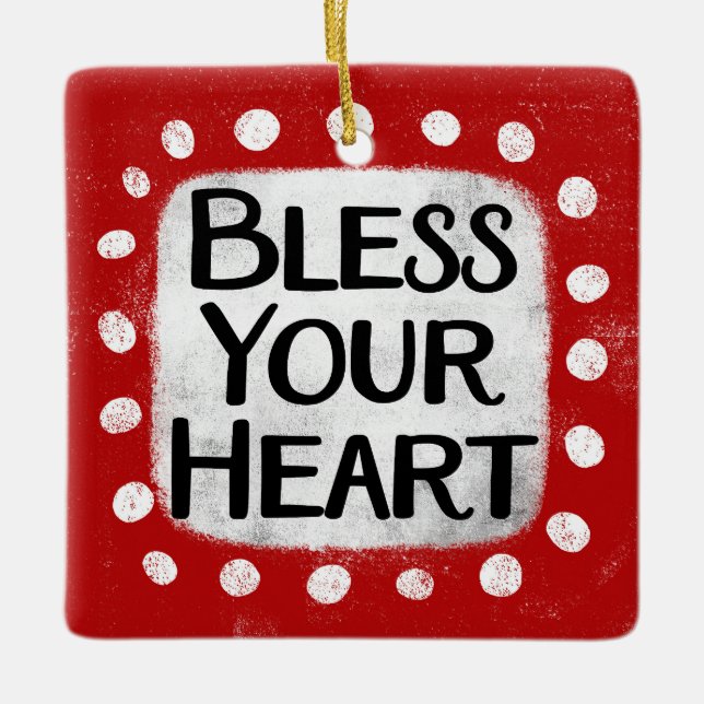 En Céramique Bénissez votre ornement cardiaque (Devant)