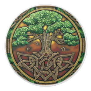 En Céramique Bouton celtique de porte ou de tiroir