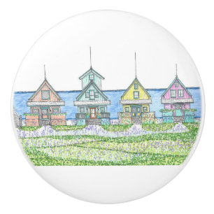 En Céramique Bouton de la porte du chalet de plage