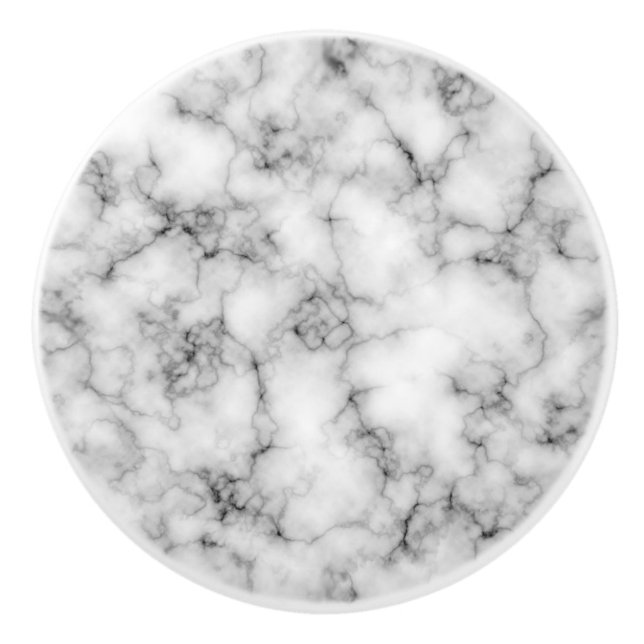 En Céramique Bouton de marbre de porte ou de tiroir de Faux (Devant)