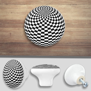 En Céramique Bouton de porte à sphère à carreaux Tiroir de meub