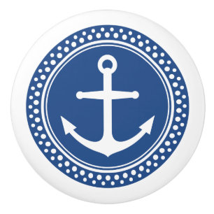 En Céramique Bouton de porte d'Ancre