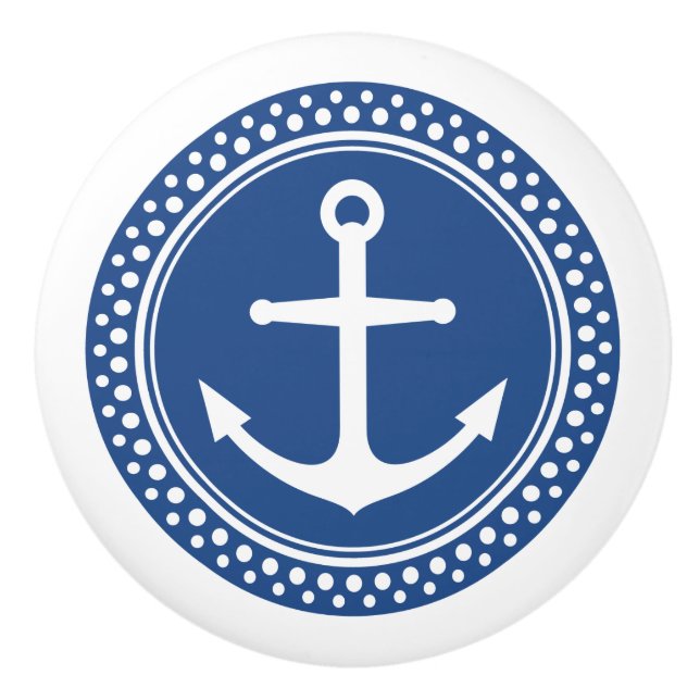 En Céramique Bouton de porte d'Ancre (Devant)