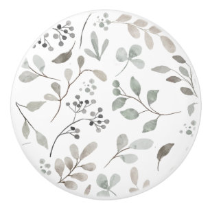 En Céramique Bouton de porte floral