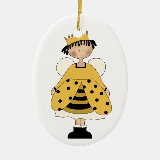 En Céramique Bumble Bee princesse ornement (Devant)