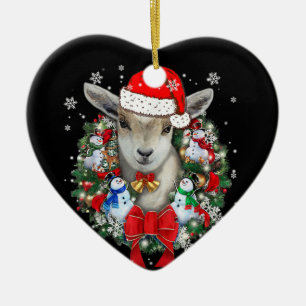 En Céramique Cadeau de Noël de chèvre Décoration Cadeau de N