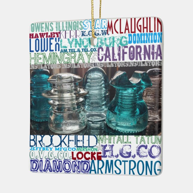 En Céramique COLLECTEURS D'Isolateurs De Verre Cadeau Ornement (Gauche)