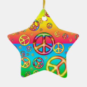 En Céramique Couleurs folles pour enfants-PEACE ORNEMENT Étoile