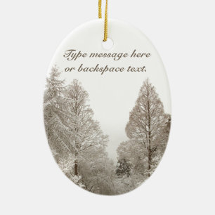 En Céramique Coutume de décoration d'arbres de neige d'ornement