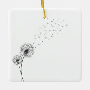 En Céramique Dandelion à souffler minimaliste simple Ornement