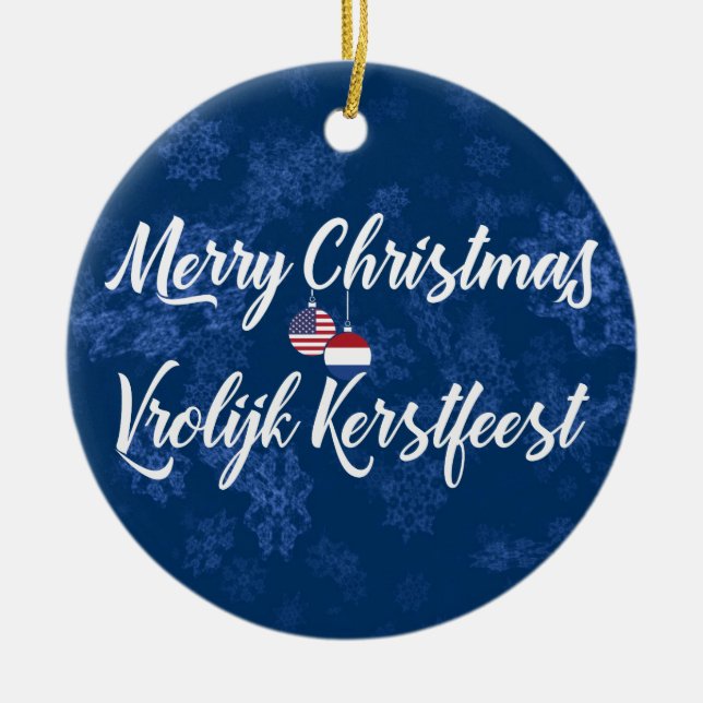 En Céramique Décoration bilingue hollandaise-américaine (Devant)