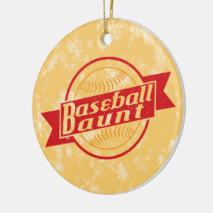 En Céramique Décoration de la tante Xmas du baseball