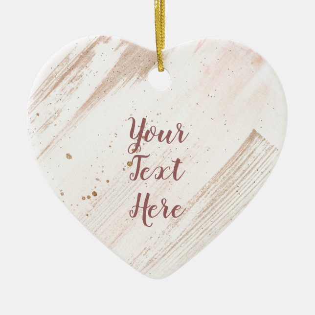 En Céramique Décoration dorée Rose personnalisée (Devant)