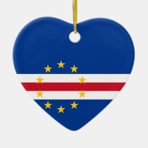 En Céramique Drapeau Cap-Vert Ornement cardiaque