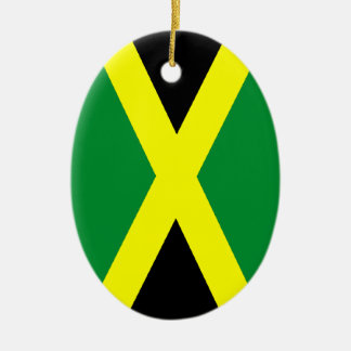 En Céramique Drapeau jamaïcain ornement ovale