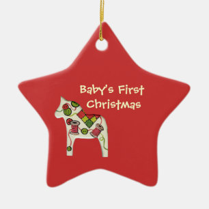 En Céramique Étoile de Noël pour bébé, premier ornement