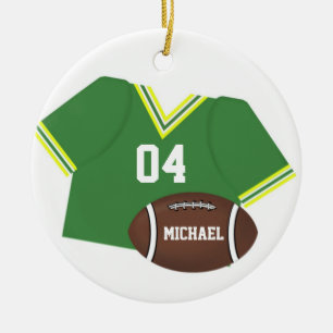En Céramique Football personnalisable et ornement de Jersey Ver