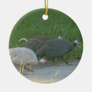 En Céramique Guniea Fowl Ornement